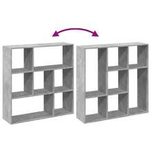 Larryhot Librería divisora madera gris hormigón 102x29x103,5 cm, Fácil de montar, elegante y hermoso, y conveniente para almacenar artículos, es una opción ideal para el almacenamiento y la decoración del hogar. - Gris - Ver 7