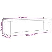 VidaXL Étagères de cuisine empilables 2 pcs sonoma gris 50x15x16 cm - Gris - Voir 3
