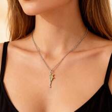 Roe Dolph Hug Necklace For Women Valentines Day Necklace Couples Valentine Gifts Meaningful Valentines Day Gifts For Her Him Wife Husband Daughter - A1金銀 - 查看 4