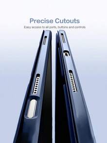 Compatible With IPad (A16) 11th Gen 11-Inch (2025) And IPad 10th Gen 10.9-Inch (2022), Protective Case With Pencil Slot, Tri-Fold Stand, Auto Wake/Sleep, Deep Blue - Royal Blue - View 5