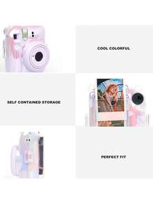 Funda Transparente para Mini 12, Bolsa de Transporte rígida para cámara instantánea Mini 12, con Bolsillo para Fotos y Correa para el Hombro,37337260 - Multicolor - Ver 6