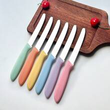 2/4/6pcs Stainless Steel Western Style Knives Set, Includes Steak Knife, Multipurpose Bread Knife, Fruit Knife, Chef's Knife, Suitable For Home Kitchen, Restaurant, Holiday Dining, Dishwasher