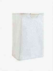 1pc Foldable Laundry Basket Portable Clothes Storage Organizer Modern Fabric Rectangular Bathroom Storage Rack Container Home Decor Collapsible Design Space Saving Solution Suitable For Bedroom Living Room Kitchen Dormitory Apartment Office Laundry Organization Household Storage Basket Practical Functional Convenient Easy Setup Fabric Material Lightweight Portable Carry Handle Perfect For Daily Use - White - View 8