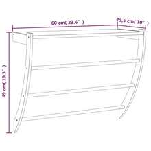 vidaXL Servilleta Porte 60x25,5x49 cm Bosque macizo de noyer - Marrón - Ver 2