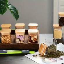 12-Piece Set Of 8oz Small Square Storage Cans With Stickers And Markers. Glass Containers Are Suitable For Spices, Coffee, Seasonings, Kitchen And Home Use. Perfect Gifts For Friends And Family, Spice Jars, Cookie Boxes, Kitchen Storage Supplies - 12個裝 - 查看 11