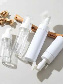 1PC 100/150ml White/Transparent Mousse Sparkling Bottles, Cleansing Foam Bottles, Cosmetic Dispensing Bottles Shampoo, Hand Sanitizer Foaming Bottle - White - View 3