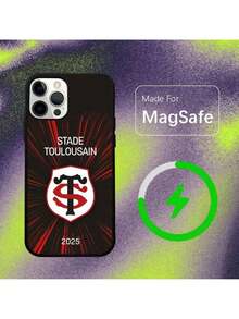 Funda de teléfono compatible con Stade-Toulousain para 16, 15, 14, 13, 12, 11, Pro, Max, Plus, Mini, SE Rugby francés Magsafe Carga inalámbrica magnética, funda compatible con 17 Pro Case, 17 Pro Max Case, 17 Case, 16 Pro Case - Z6 - Ver 8