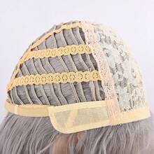 High-Quality Synthetic Wig For Men Medium Length Gray With Water Ripples, Suitable For Daily Wear Or Parties, With Rock Style COS Wig - Multicolor - View 6