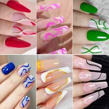 Ftmy Newest Gel Nail Polish 1PCS 5ml With Fine Brush Suitable For LED Lamp Curing Tear Resistant Smooth And Shiny Striper Gel Perfect For Home Parties - 02 - Xem 5