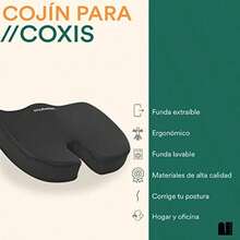 MUBSON Cojin para Coxis y Ciatica de Gel para Mejorar Postura y Reducir Dolores de Espalda. Cojin para Silla Gamer o de Oficina. Cojin Ortopedico con Base Antideslizante. Coccyx Seat. Donut Pillow - Multicolor - Ver 2