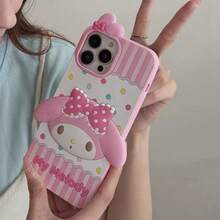 Sanrio 时尚可爱卡通猫咪三丽鸥手机壳，兼容 16 Pro Max，柔软硅胶保护套，也兼容 15新款、14、13系列、17 Melody、11 Kuromi。 - 彩色 - 查看 5