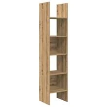 Larryhot Armadio per Libri rovere artigianale 40 x 35 x 180 cm, Facile da assemblare, dall'estetica elegante e raffinata, pratica per riporre gli oggetti, la scelta ideale per l'organizzazione e la decorazione domestica - Castano - Visualizzare 2