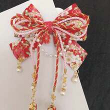 Hair Clips - Big Red Plum Blossom - View 13