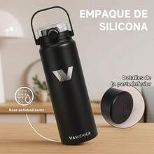 TendenciaVavichica Termo 1700ml Acero Inoxidable Antifugas Camping NegroCalidad premium - 1 - Ver 6