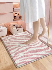 DAJIANG 1 tấm thảm mềm họa tiết hình học dùng trong nhà tắm, thích hợp cho phòng tắm, nhà bếp, ngoài trời, trong nhà, hành lang, phòng ngủ, phòng khách, cạnh giường, có thể giặt máy, chống trơn trượt, vật dụng cần thiết cho phòng ngủ và phòng tắm, trang trí cho mùa đông, ngày Valentine, tháng Ramadan. - Hồng - Xem 5