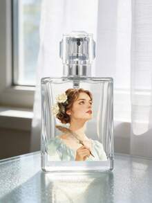 Elegant Camellia Mist Transparent Glass Spray Bottle - Leak-Proof Perfume Bottle, Refillable For Liquids/Soap, Suitable For Commercial Use, Salons, Spas And Travel, European Style Glass Bottle, Portable, Unisex