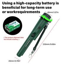 1pc Handheld Metal Detector, Waterproof 360° Scanning, High Sensitivity, Includes Belt And Holster, With Buzzer And Vibration Features, Gold Treasure Hunting Tool, Portable New Model (Batteries Not Included)