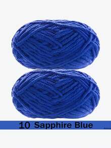 1/2包天鹅绒柔软纱线，50克/包，60米/包，手工DIY编织中等粗细纱线，冰棒纱线，粗涤纶柔软编织纱线，适合DIY工艺品 - 彩色 - 查看 74