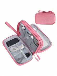 1个极简EVA数码收纳包，耳机、数据线、充电器、移动电源收纳盒，男女通用旅行必备，电子配件整理袋，适合收纳USB数据线、耳机、笔、移动电源和其他旅行用品。数据包、收纳盒、钱包、化妆包、手提包、卡包、钱包。圣诞礼物。女士礼物，男士礼物。 - 彩色 - 查看 16