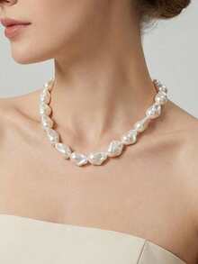 925 Sterling Silver Gold-Plated Baroque Pearl Earrings