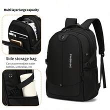 Ba lô học sinh dung tích lớn, ba lô đựng laptop thời trang kiểu Hàn Quốc dành cho nam và nữ. - màu đen - Xem 9