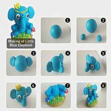 Kit de Arcilla Polimérica DIY de 10 Colores, Arcilla Seca al Aire, Moldeado para Niños de 3+ Años,37357609 - Multicolor - Ver 2