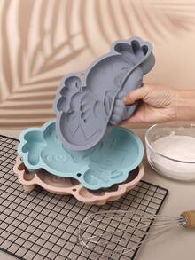 1个硅胶小鸡造型蛋糕模具，烘焙工具，卡通母鸡蛋糕模具，蛋糕烤盘，慕斯托盘，厨房烘焙巧克力慕斯果冻蜡模具，烘焙工具 - 彩色 - 查看 4