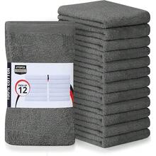 Utopia Towels Kitchen Bar Mops, Pack Of 12, 16 By 19 Inches, 1OO% Cotton Super Absorbent Grey Towels, Multi-Purpose Cleaning Towels For Home And Kitchen Bars,12Pack,Grey - Grey - 查看 1