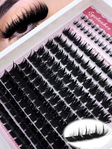200D Extra Long Lashes, 6-18mm Length, D/DD Curl, 158pcs/Set, Fluffy Individual Lashes, DIY Eyelash Extension, Cartoon Style, Mink Hair Material, Suitable For Various Makeup Looks, Reusable, Applicable For Daily Makeup, Cosplay, Daily Life, Wedding, Date, Party, Music Festival, Halloween, Christmas And Other Occasions - DD - 查看 9