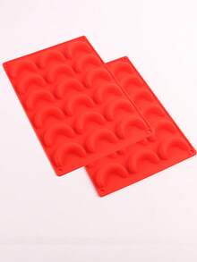 18-Cavity Silicone Moon Shaped Mold, Essential For Ramadan - Suitable For Chocolate, Ice Cube, Italian Panna Cotta, Pudding, Jelly, Candy And Cake Baking Decoration, Eid Mubarak - Multicolor - View 13