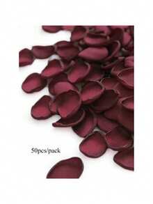 50/100/200/300 Stücke rote Rosenblätter, burgunderrote Blütenblätter, DIY Blütenblätter, Blumen, Corsagen, Sträuße für Hochzeit, Gangdekoration, Paar Nachtdekoration, Raumdekoration, Heimdekoration, Badezimmerdekoration - Bordeaux - Übersicht 3