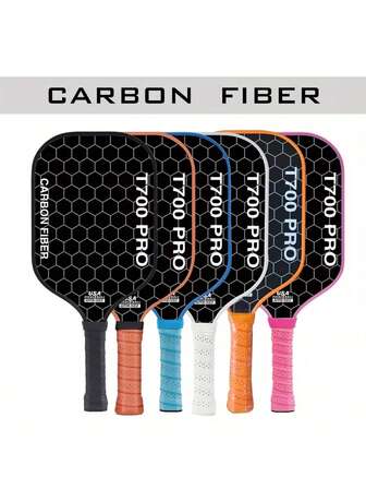 1 set premium pickleballpaddel i kolfiber med 3:e generationens teknikkärna och bärväska - hållbar, lätt, lämplig för alla färdighetsnivåer