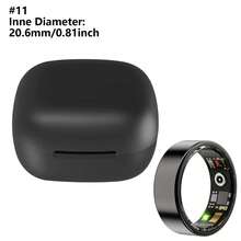 男女通用智能戒指健身追踪器 - 防水健康戒指，具备睡眠追踪、心率和血氧监测、家庭健康护理、步数和卡路里计数、手势滑动视频播放、内置动作手势功能、佩戴舒适（15/20mAh 可充电电池）