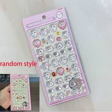 1张可爱贴纸，优雅日式透明创意手账贴纸，钻石宝石水晶手工装饰贴纸，生日礼物，学生礼物，情人节礼物