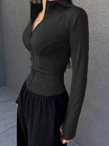 Women Coats - Black - View 1
