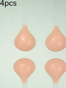 New Silicone Invisible Bra With Straps, Non-Slip Style, Lift And Enhance Cleavage, Designed For Wedding Photography, Strapless Dresses, Invisible Underwear, Dresses, Jumpsuits, Travel & Vacation - Apricot - View 16