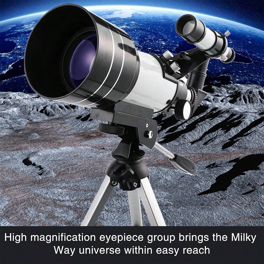 Professional Astronomical Telescope Night Vision With Space Star Moon HD Viewing - White - View 1