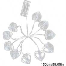 Cadena de luces con clip de corazónLuces de cadena con clip de imagen en forma de corazón Fotos Luces de hadas Luces de cadena de imagen LED luces de cadena de clips de fotos LED elegantes luces-B006 - Ver 3