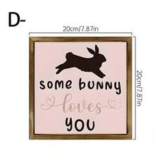Easter Bunny Wooden Sign, Holiday Decoration, Easter Home Decor, Bunny Sign Ornament, Tabletop Ornament, Living Room And Bedroom Tabletop Decoration, Easter Egg And Bunny Holiday Decorations, Decorative Signs And Plaques - Wood Panel Painting - View 10