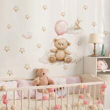 BRUP 1/2/3 Sheets Cute Forest Animals Growth Chart Wall Sticker For Kids Room , Removable Height Measurement Ruler Decal For Nursery Baby Room - Multicolor - View 8