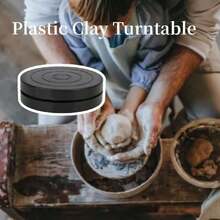 Mesa giratoria de Arcilla Blanda de 11,5 cm, Rueda de cerámica de plástico de Doble Cara, Mesa de rotación de Clase artística pequeña para Escultura de cerámica,37362932 - Multicolor - Ver 6