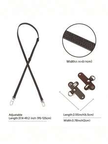 Women's Mini Long Handbag Shoulder Strap Replacement Set, Genuine Leather Handbag Crossbody Strap Kit, Adjustable - Multicolor - View 3