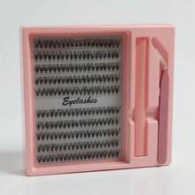 Kit de Pestañas De 30D de Hada Pestañas Naturales Banda Invisible 200 pzs Pestañas Manga Individuales con Kit de Extensión de Pestañas Fácil de Remover XTJK - 11 milímetros - Ver 1