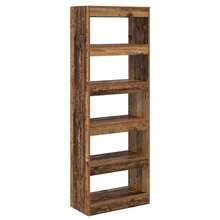 Larryhot Armadio per Libri Legno vecchio 60 x 30 x 166 cm, Facile da assemblare, dall'estetica elegante e raffinata, pratica per riporre gli oggetti, la scelta ideale per l'organizzazione e la decorazione domestica - Castano - Visualizzare 2