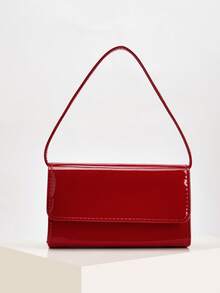 这款魅力十足、优雅低调奢华的纯色漆皮手拿包轻巧便携，适合青少年、女性、大学生、年轻职业人士和上班族。它是办公室、校园、工作、商务、通勤、户外活动、旅行、野餐、派对、婚礼、盛会和正式晚宴的理想之选。 - 紅色 - 查看 2