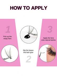 ARTSTAR C Crul 800pcs 7D Black Soft & Thin Fan-Shaped False Eyelashes, Handmade Pre-Made Fanned Out Eyelash Extension - C - View 7