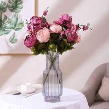 Duovlo Fake Flowers Vintage Artificial Peony Silk Flowers Wedding Home Decoration,Pack Of 1 (New Sweetened Bean),20.87*3.5,NewSweetenedBean - 新甜豆 - 查看 7