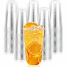 KesaPlan 100 Pcs Disposable Stemless Glasses 12oz Crystal Plastic Wine Glasses Clear Classic Cup For Meeting Weddings Birthdays Cocktail Christmas Party Supplies - 透明-100個-20盎司 - 查看 1