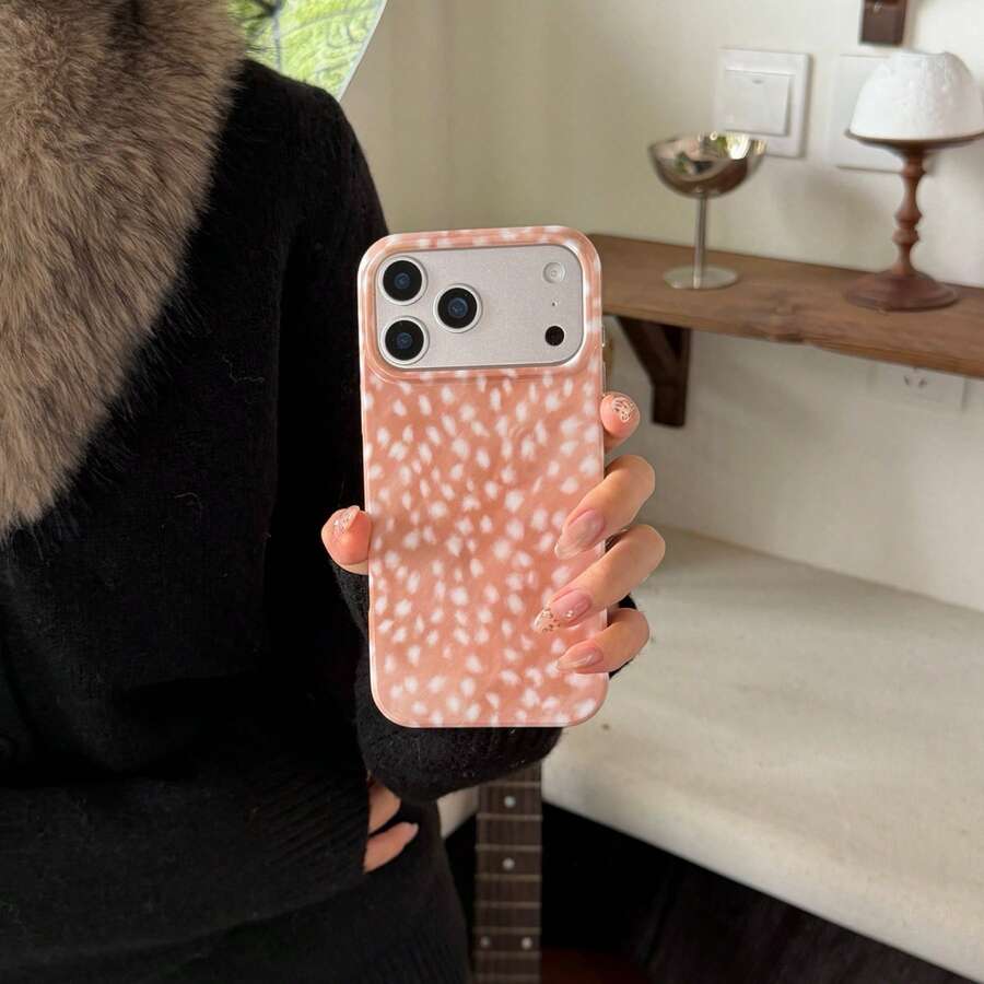 Funda de teléfono con estampado de ciervos de doble capa y cobertura completa, compatible con Apple 17 Pro Max, 16 Pro Max, 15 Pro, 14, 13, linda y elegante para chicas