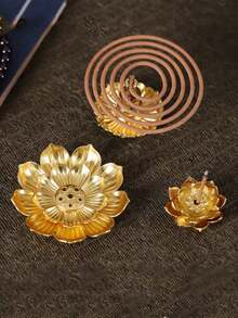 1 Retro Lotus Incense Burner/Stand, Elegantly Designed And Compact, Suitable For Living Rooms, Bedrooms, And Coffee Tables. Incense Accessory. - Multicolor - View 7